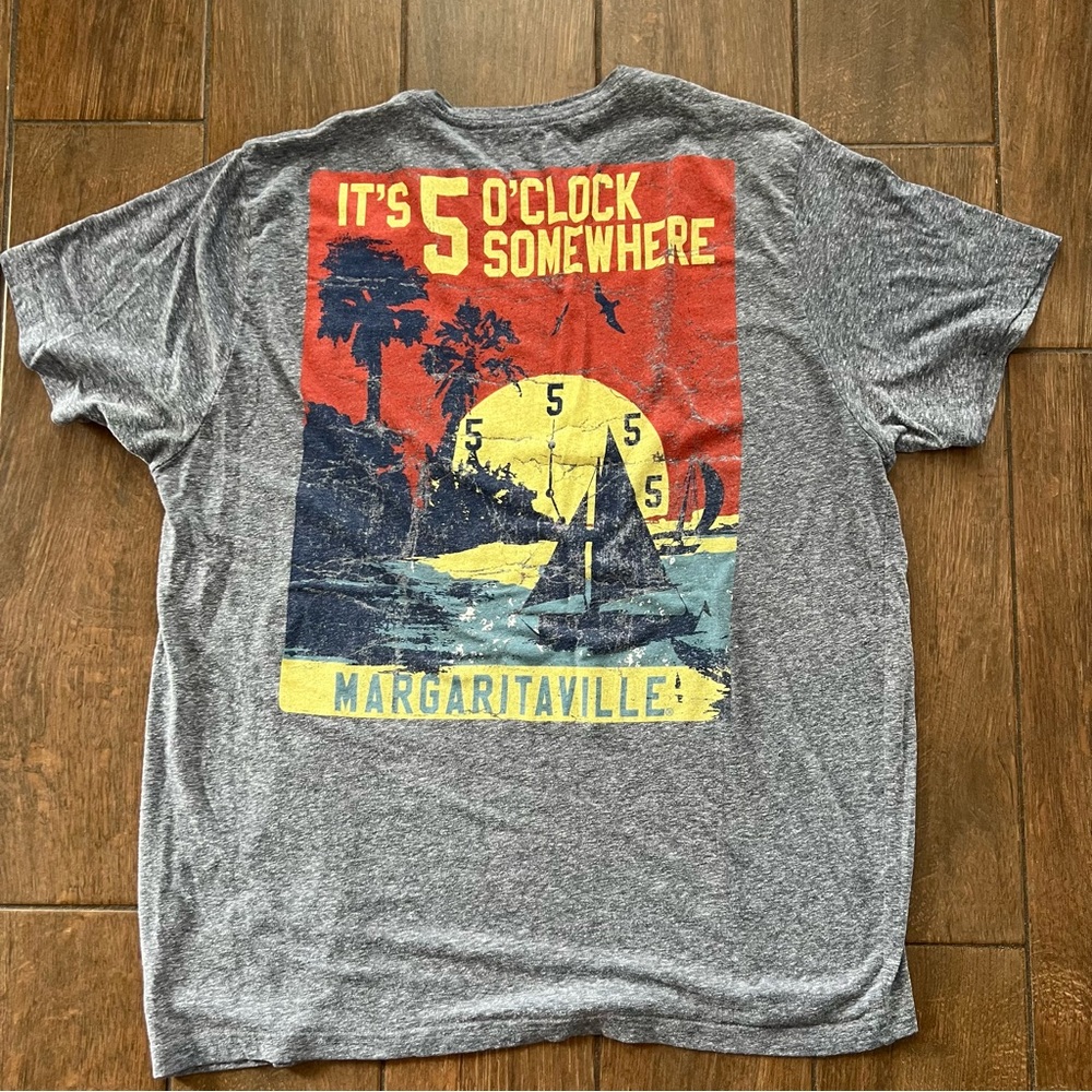 Margaritaville 'It's 5 o'clock Somewhere' Pocket T Shirt size XL - Picture 6 of 6